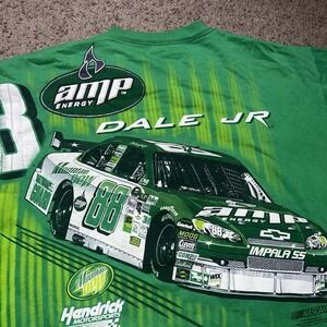 Vintage Dale Earnhardt Jr Shirt Sz 2XL NASCAR Racing Amp Energy Quick Start AOP
